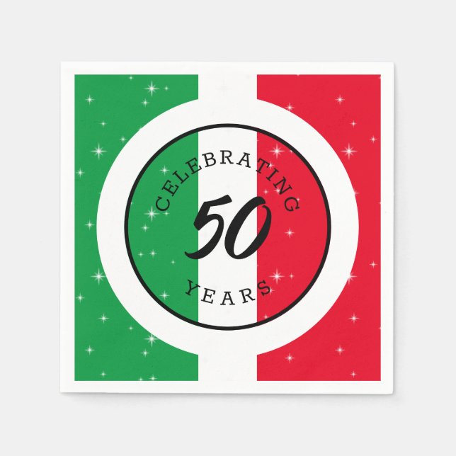 Italien Italienische Flagge Italienisch Geburtstag Serviette (Vorderseite)