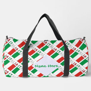 Italien Italienische Flagge Kacheln Grün Personali Duffle Bag