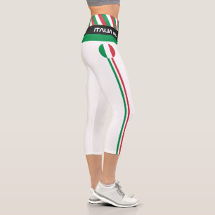 Italien & Italienische Flagge Mode, Fitness, Sport Capri Leggings