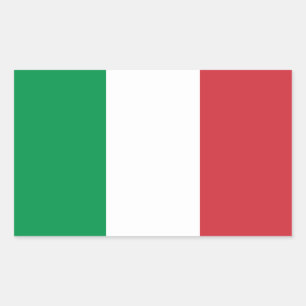 Italien - italienische Staatsflagge Rechteckiger Aufkleber