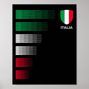 Italien Italy Flagge Emblem - Italienischer Stolz Poster