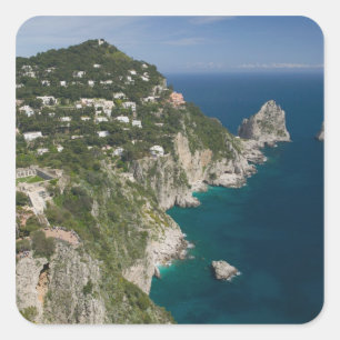 ITALIEN, Kampanien, (Golf von Neapel), CAPRI: Quadratischer Aufkleber