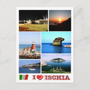 Italien - Kampanien - Ischia - I Liebe - Postkarte