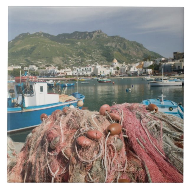 ITALIEN, Kampanien (Neapel-Bucht), ISCHIA, FORIO: Fliese (Vorderseite)