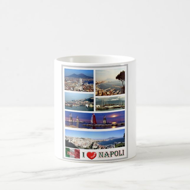 Italien - Kampanien - Neapel - I Liebe - Kaffeetasse (Mittel)