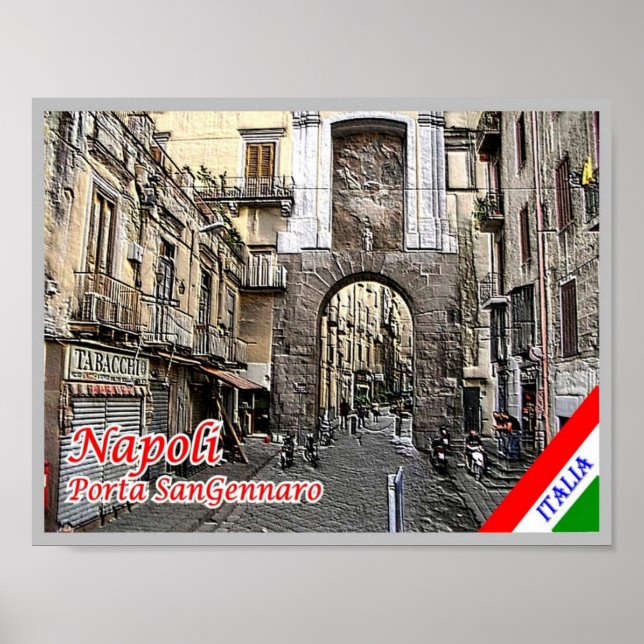Italien - Kampanien - Neapel - Porta San Gennaro - Poster (Vorne)