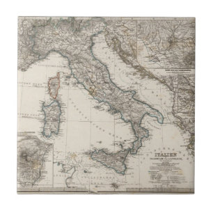 Italien-Karte durch Stieler Fliese