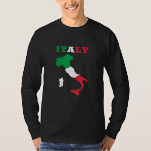 Italien Karte Flagge Italia italienisch Heimatland T-Shirt