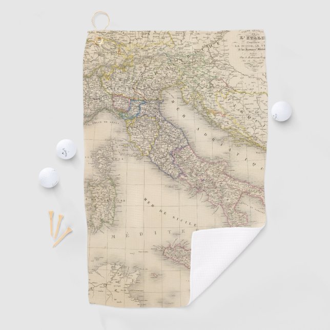 Italien-Karte Golfhandtuch (Insitu)