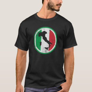 Italien Karte Italienische Flagge Vintag beängstig T-Shirt