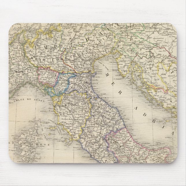 Italien Karte Mousepad (Vorne)