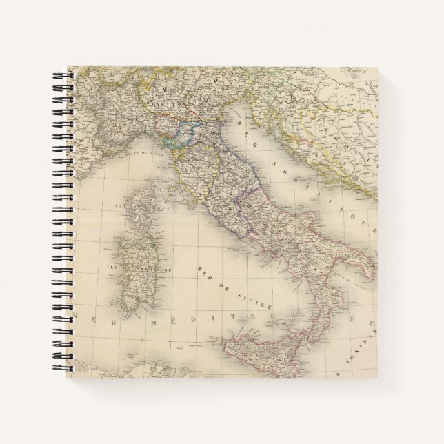 Italien Karte Notizbuch (Vorderseite)