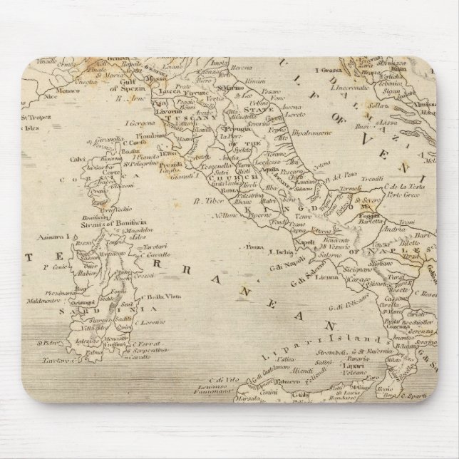 Italien Karte von Arrowsmith Mousepad (Vorne)