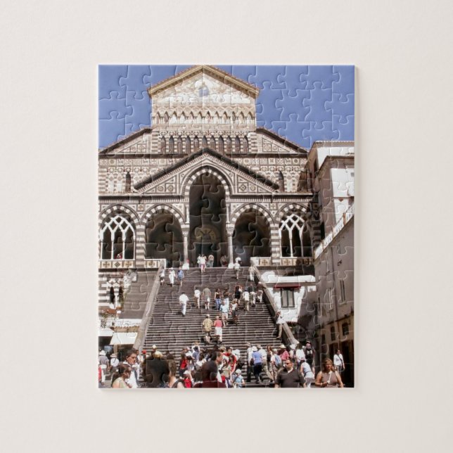 Italien, Kirche auf der Amalfi-Küste Puzzle (Vertikal)