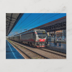 Italien Klasse E-402 im Personenzug. Postkarte