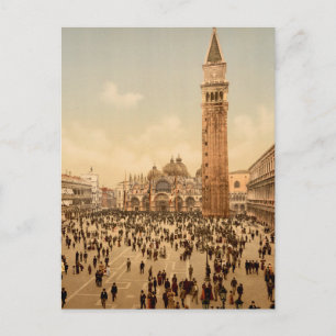 Italien Konzert St Marks Place Venedig Reise Postkarte