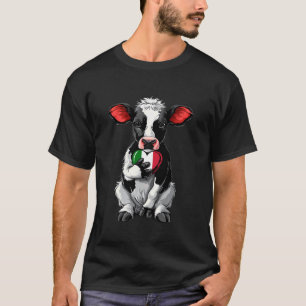 Italien Kuh Herz Italienische Flagge Italienische T-Shirt