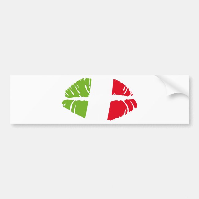 Italien-Kuss Autoaufkleber (Vorne)