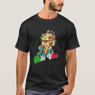 Italien La Bella Vita Pizza Stück auf Roller für P T-Shirt
