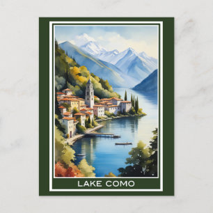 Italien Lake Como Vintage Reise Postkarte