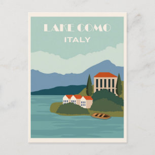 Italien Lake Como Vintage Reise Postkarte