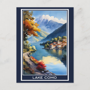 Italien Lake Como Vintage Reise Postkarte
