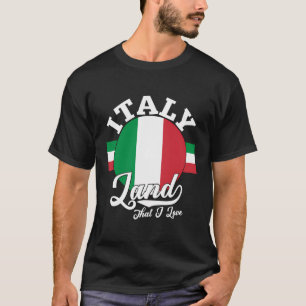 Italien Land, das ich mit italienischer Flagge Lie T-Shirt