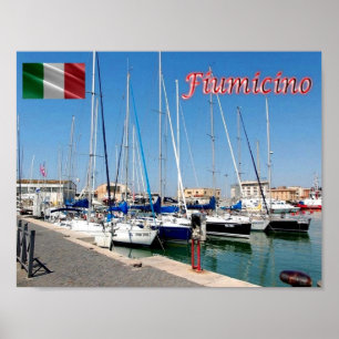 Italien - Latium - Fiumicino - Hafen - Poster