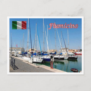 Italien - Latium - Fiumicino - Hafen - Postkarte