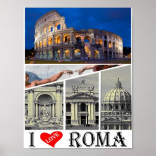 Italien - Latium - Rom - I Liebe - Poster