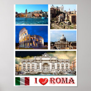 Italien - Latium - Rom - I Liebe - Poster