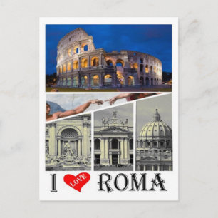 Italien - Latium - Rom - I Liebe - Postkarte