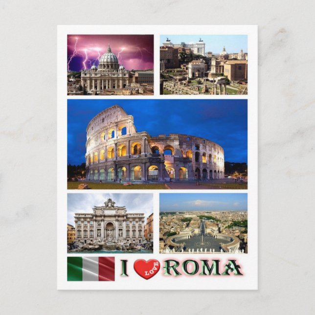 Italien - Latium - Rom - I Liebe - Postkarte (Vorderseite)