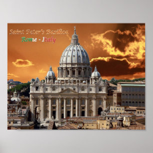 Italien - Latium - Roma - Petersdom - Poster