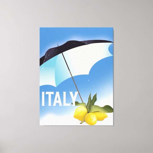 Italien Lemons Vintages Reiseplakat Leinwanddruck (Vorderseite)