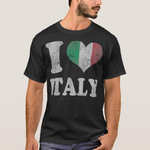 Italien - Liebe Italienische Flagge - Herz Italian T-Shirt