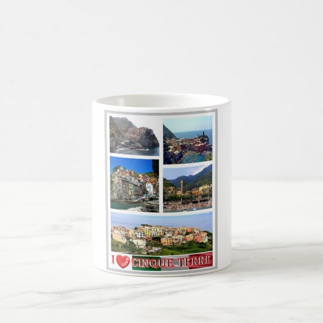 Italien - Ligurien - Cinque Terre - I Liebe - Kaffeetasse (Mittel)