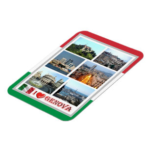 Italien - Ligurien - Genua - I Liebe - Magnet