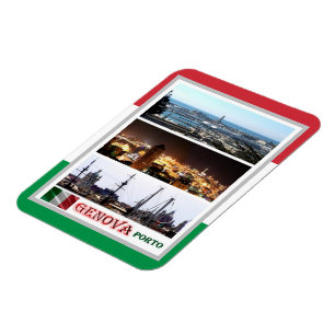 Italien - Ligurien - Genua - Mosaik - Hafen - Magn Magnet