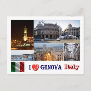 Italien - Ligurien - Genua - Mosaik - Postkarte