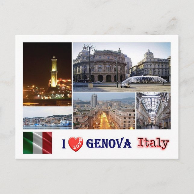 Italien - Ligurien - Genua - Mosaik - Postkarte (Vorderseite)