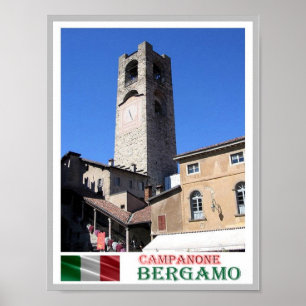 Italien - Lombardei - Bergamo - Campanone - Poster