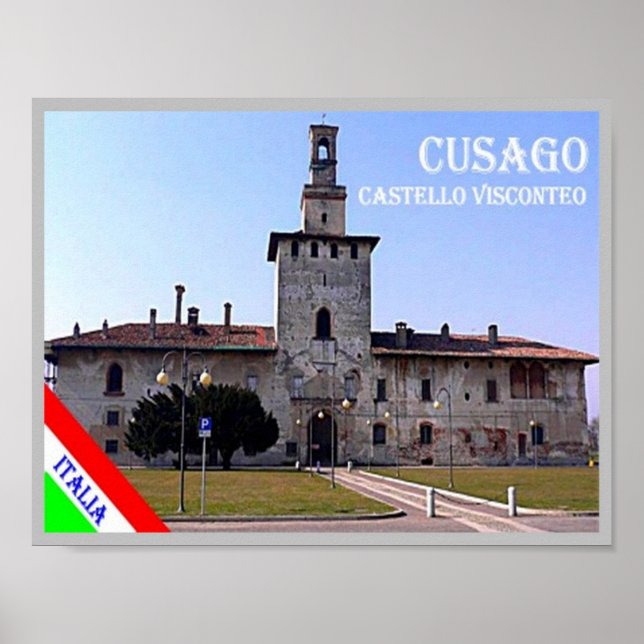 Italien - Lombardei - Cusago - Schloss - Poster (Vorne)