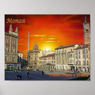 Italien - Lombardei - Monza - Triest Platz Poster