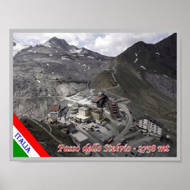 Italien - Lombardei - Stelvio-Pass - Poster (Vorne)