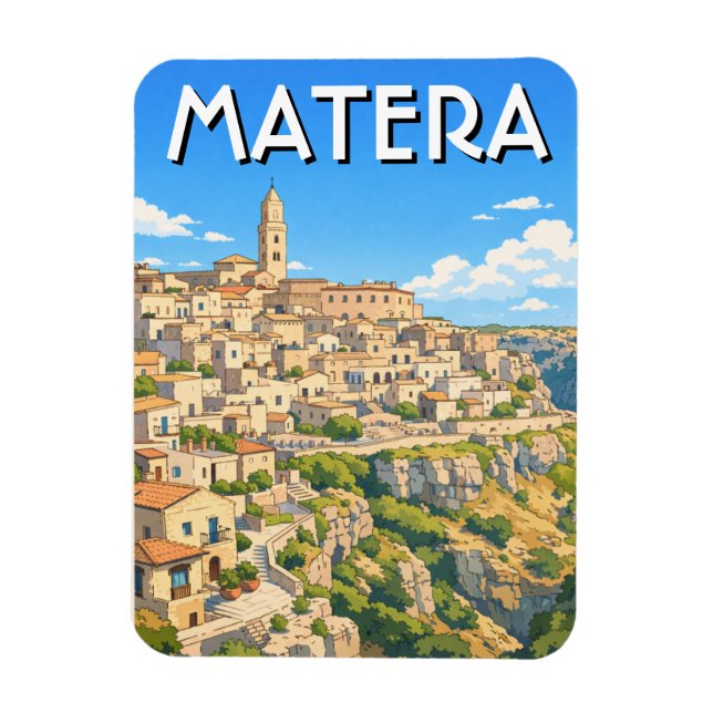Italien Matera Reise Magnet (Vertikal)