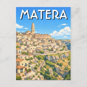 Italien Matera Reise Postkarte