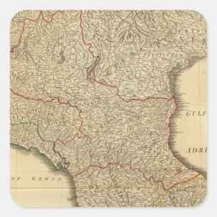 Italien Mitte, oben Quadratischer Aufkleber