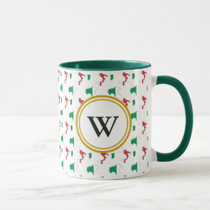 ITALIEN   Monogram gesegnet Nation Christlich Ital Tasse