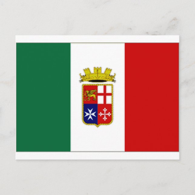 Italien Naval Ensign Postkarte (Vorderseite)